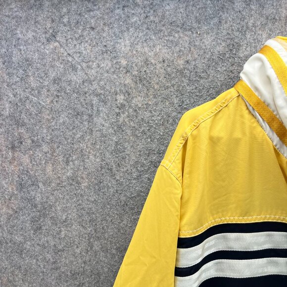Vintage Tommy Hilfiger Jacket Men Large Yellow ColorBlock Windbreaker Hooded 80s - Picture 7 of 12